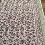 Azure Lotus Handmade Kantha Queen Bedsheet