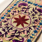 Meadow Song Exclusive Hand Embroidered Suzani Kantha Runner