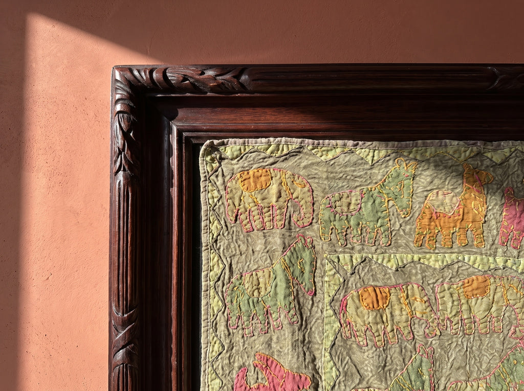 Bearberry Appliqué Pure Cotton Wall Hanging