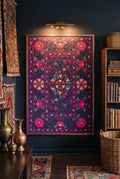Roaming Rivers Hand-Embroidered Cotton Suzani Throw