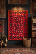 Blooming Petal Hand-Embroidered Cotton Suzani Throw