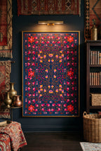 Wandering Blossom Hand-Embroidered Cotton Suzani Throw