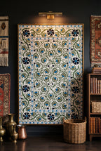 Wandering Wish Hand-Embroidered Cotton Suzani Bough