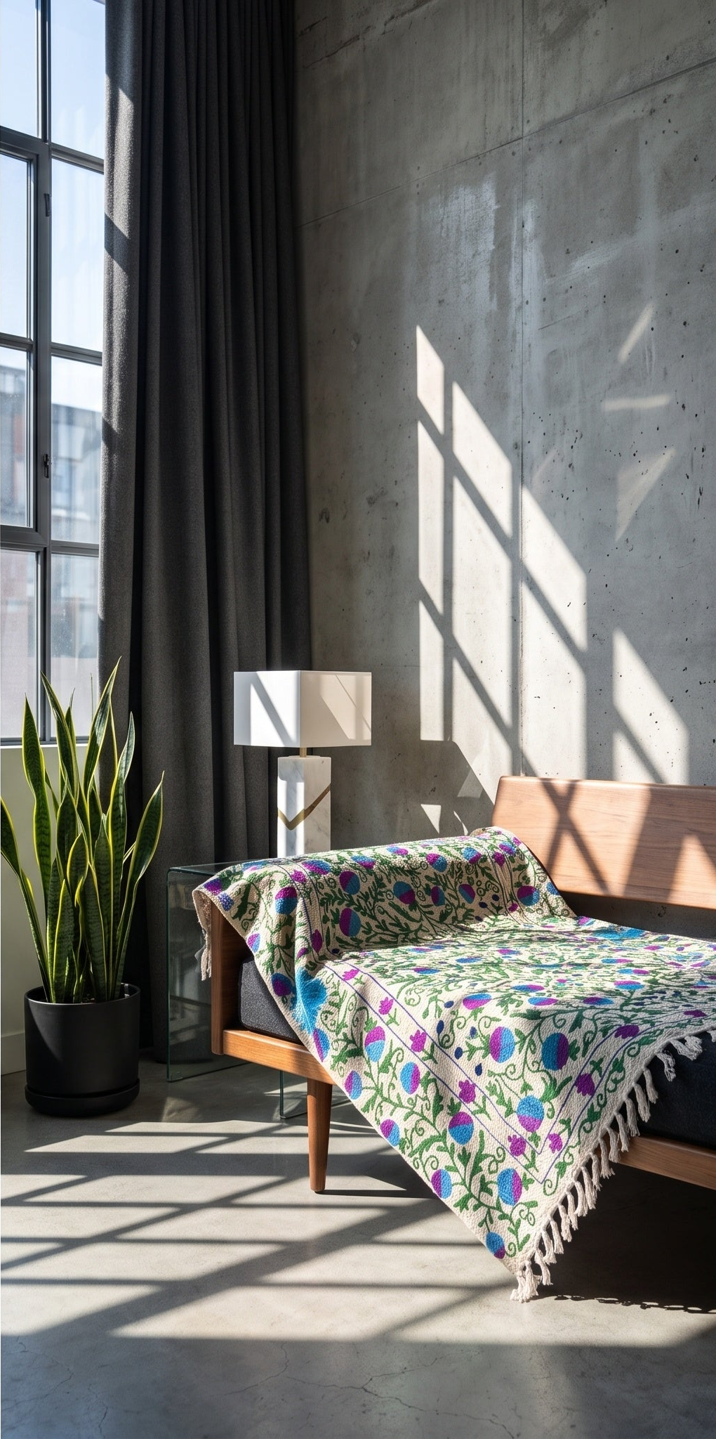 Gentle Glow Suzani throw — separated gallery photo 6