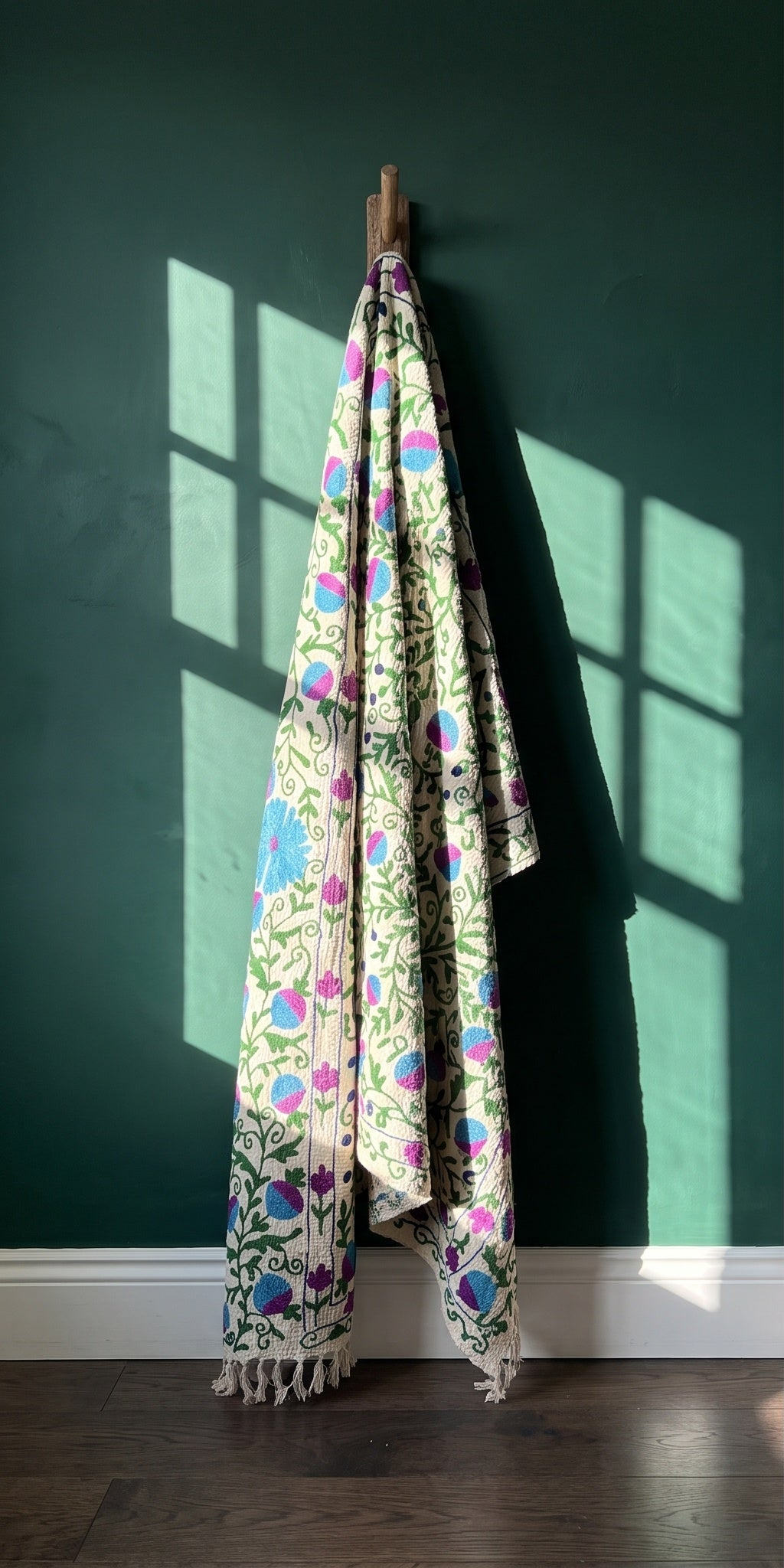Gentle Glow Suzani throw — separated gallery photo 7