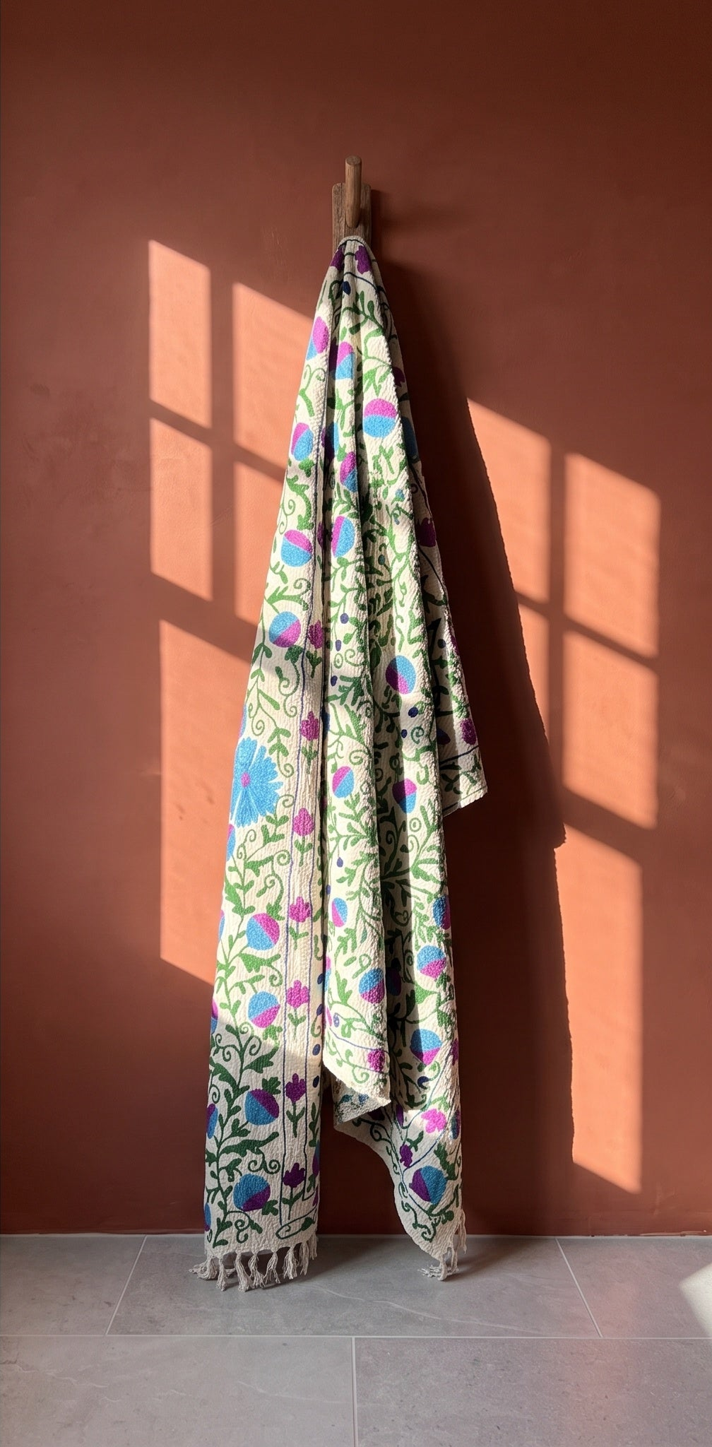 Gentle Glow Suzani throw — separated gallery photo 8
