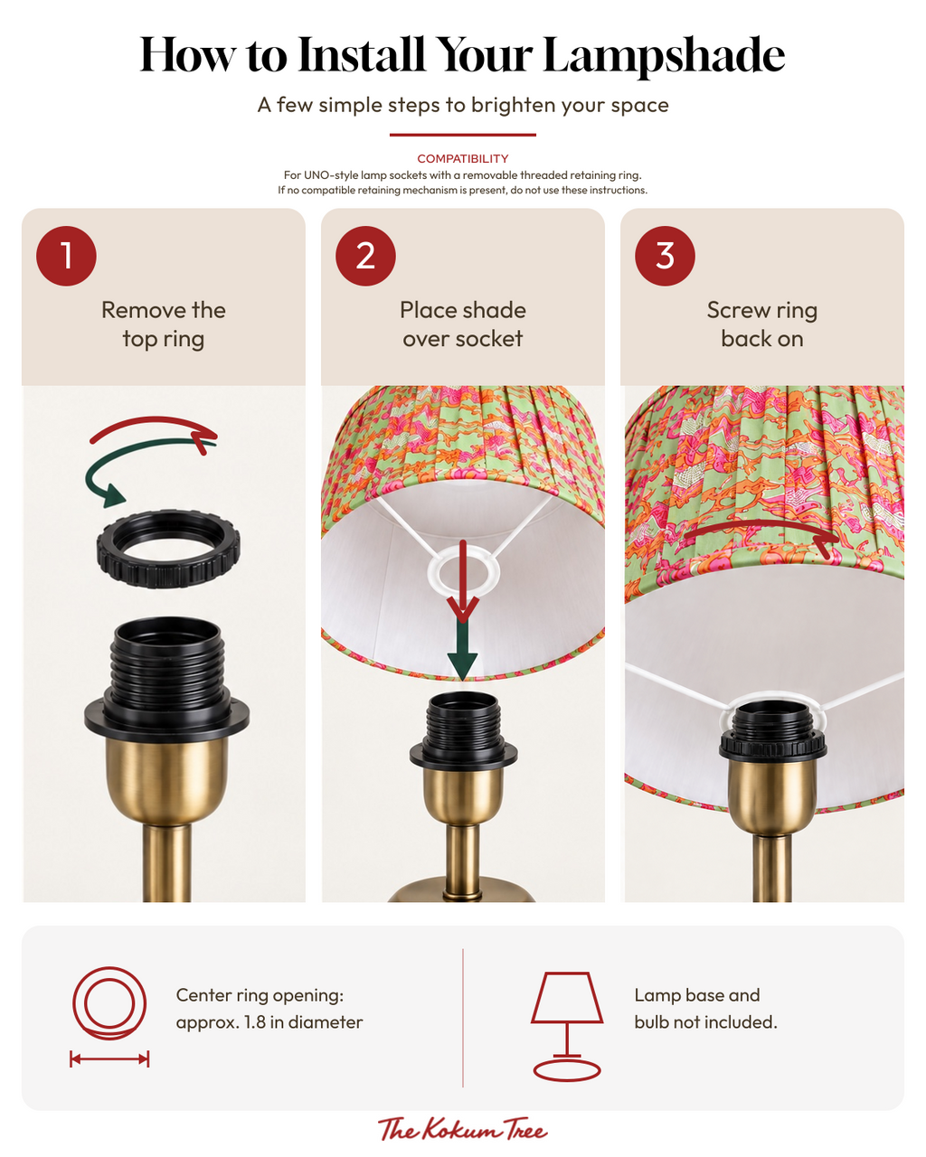 How to install your UNO-style lampshade