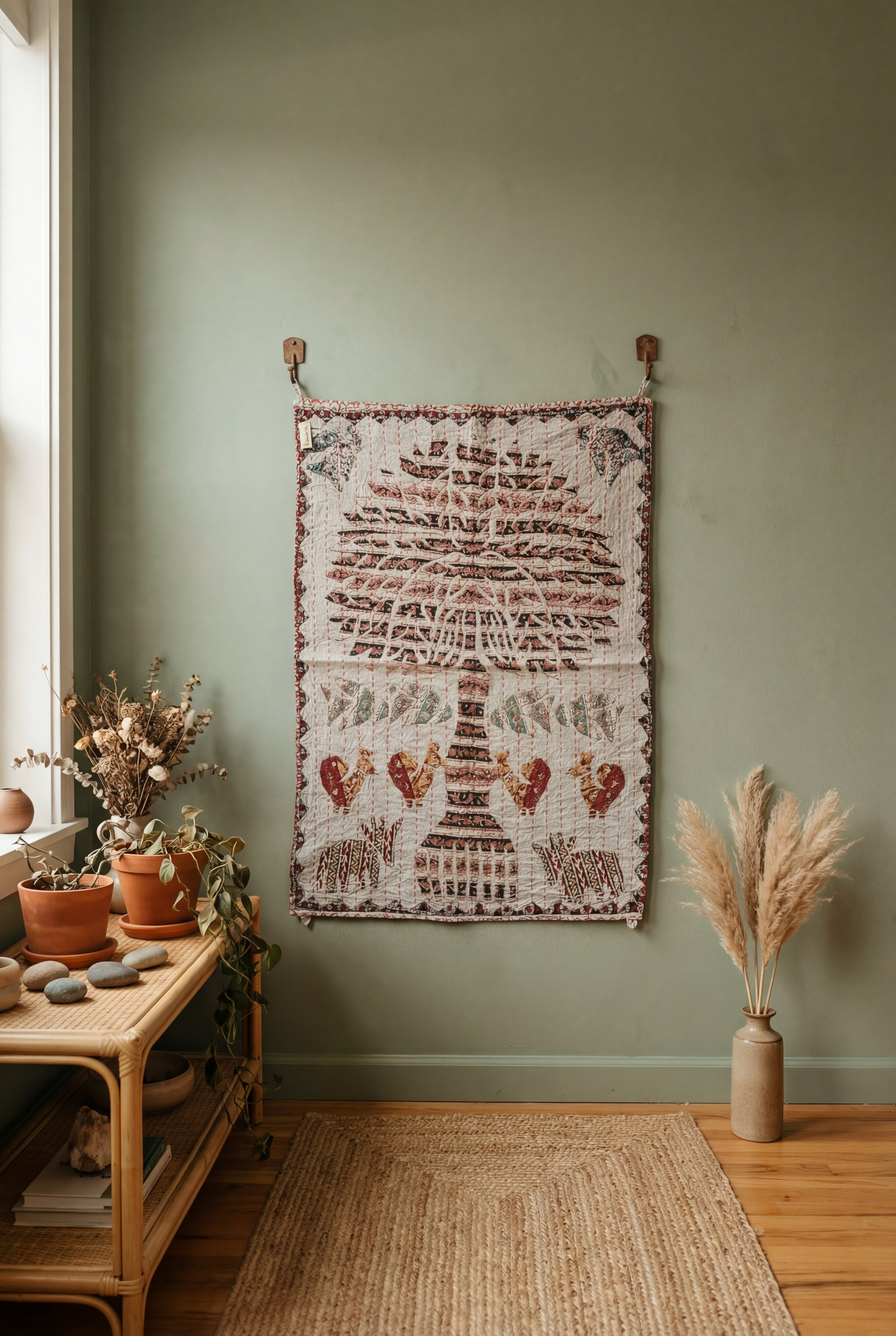 Sage Grove Pure Cotton Artisan Wall Hanging