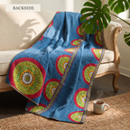 BACKSIDE — reverse side of Loom Passage Vintage Cotton Kantha Throw on a sofa