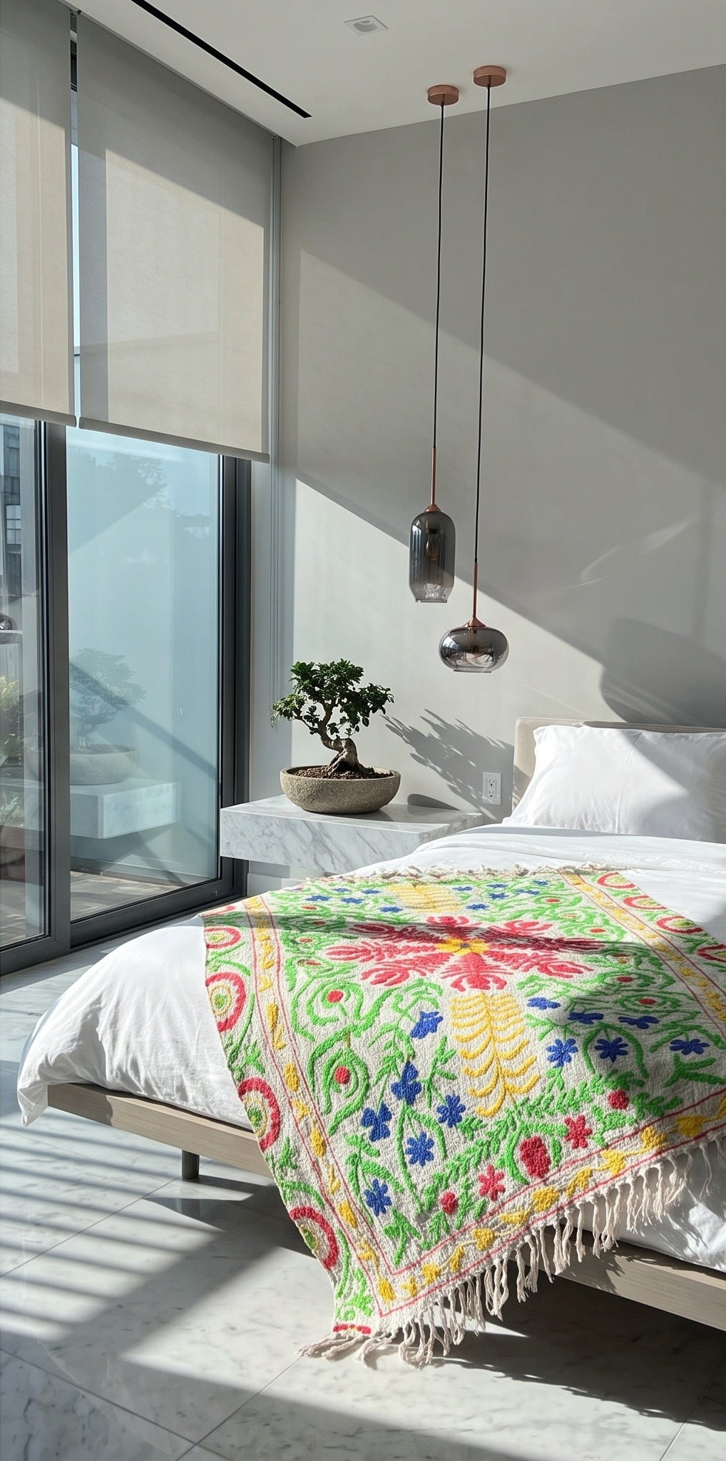 Moon Tide Suzani throw — separated gallery photo 2