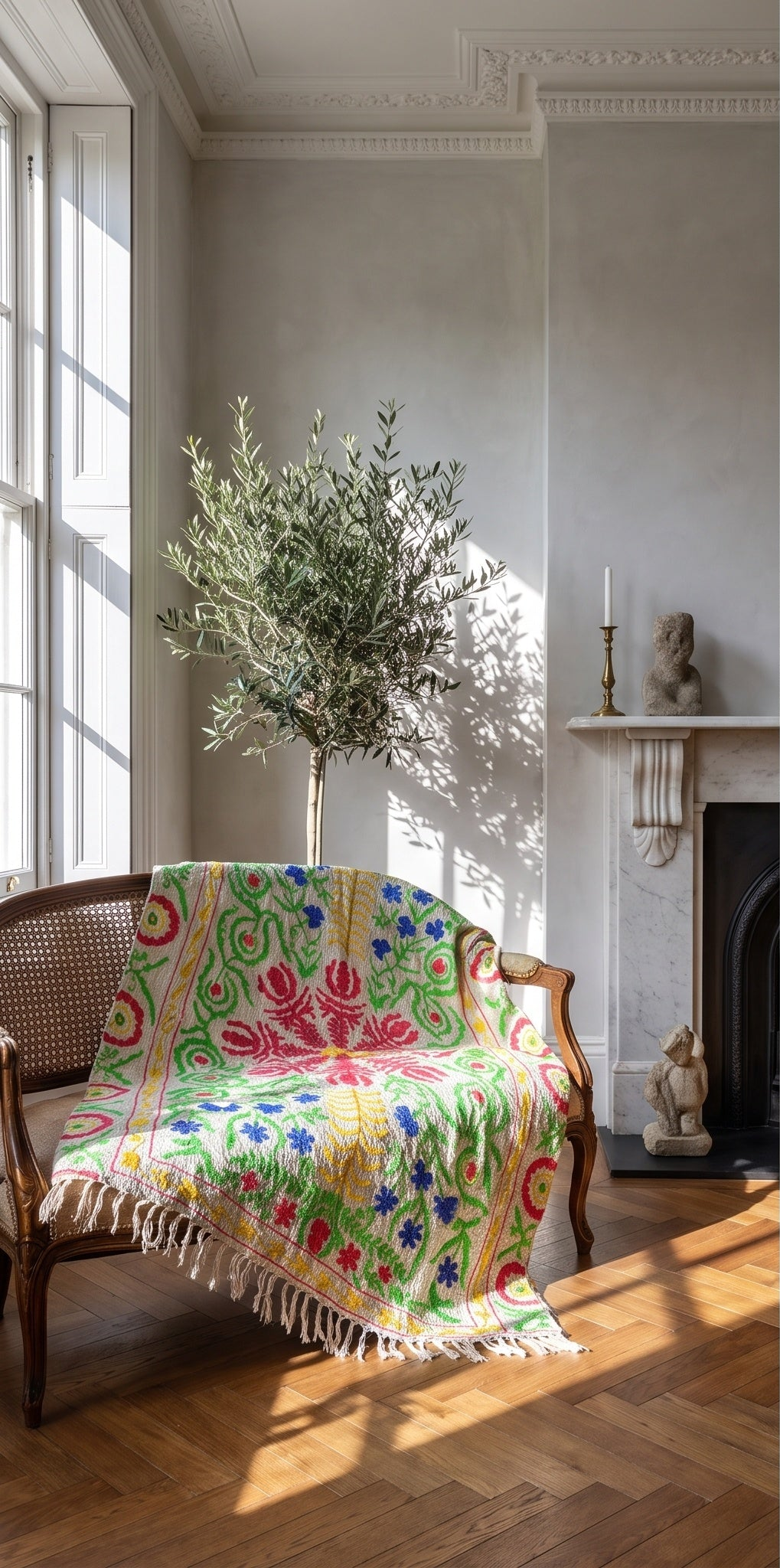 Moon Tide Suzani throw — separated gallery photo 3