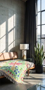 Moon Tide Suzani throw — separated gallery photo 6