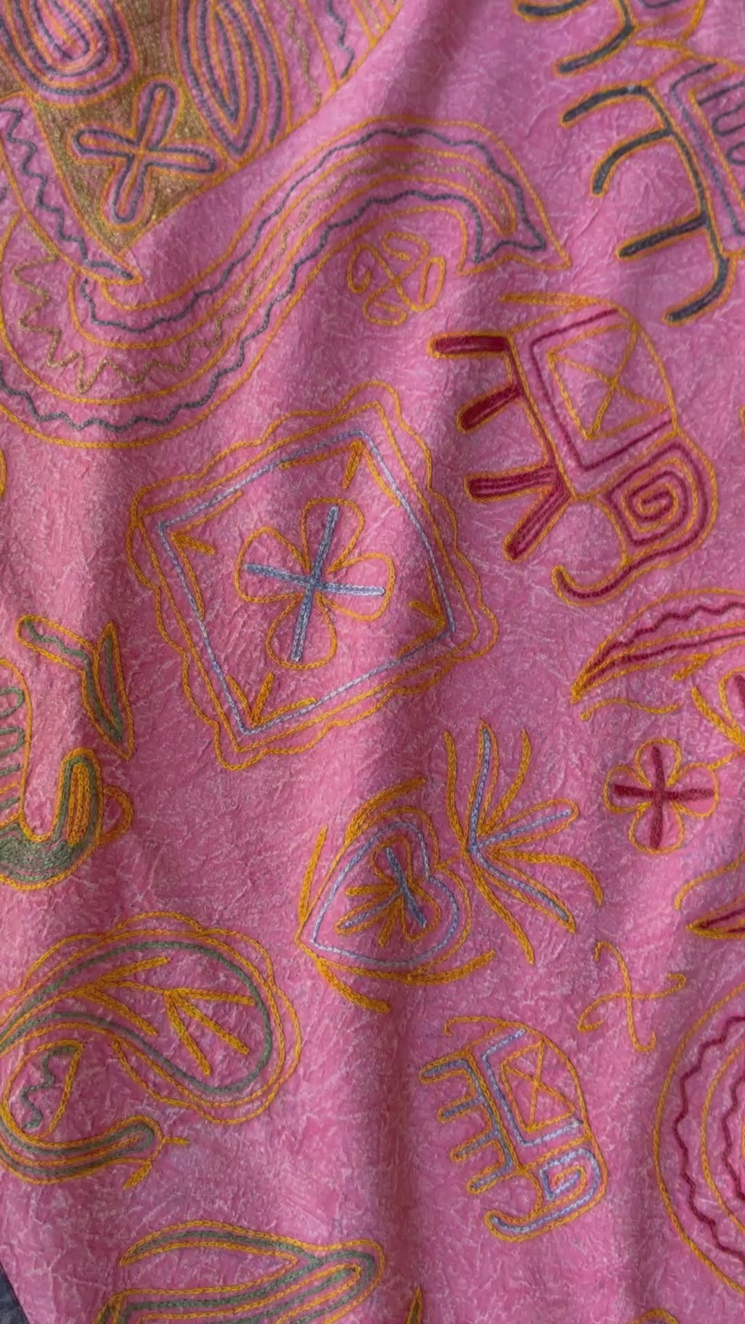 Dawn Meadow Handmade Embroidered Queen Bedspread