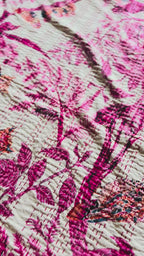 Lotus Petal Cotton Reversible Kantha Throw