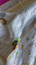 Cuddle Parade - 100% cotton Hand Made Artisnal Baby Quilt