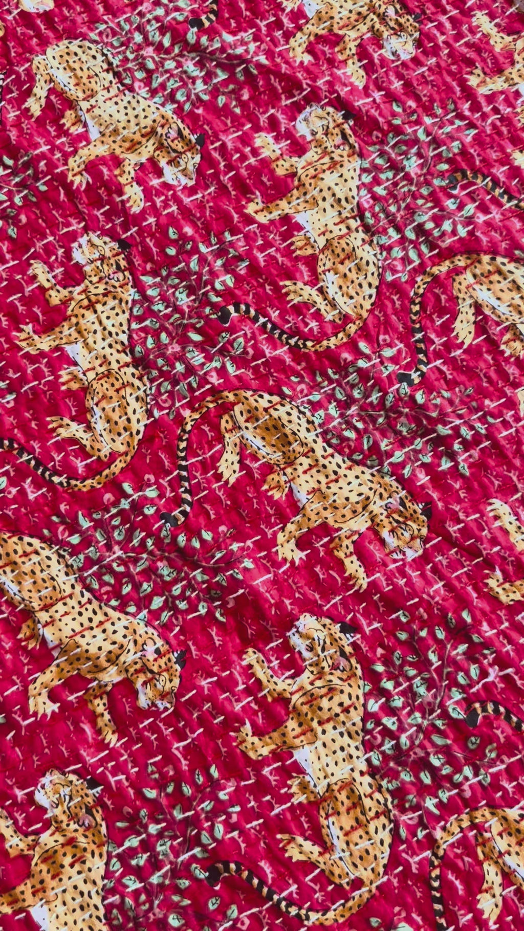 Serene Maple Cotton Reversible Kantha Throw