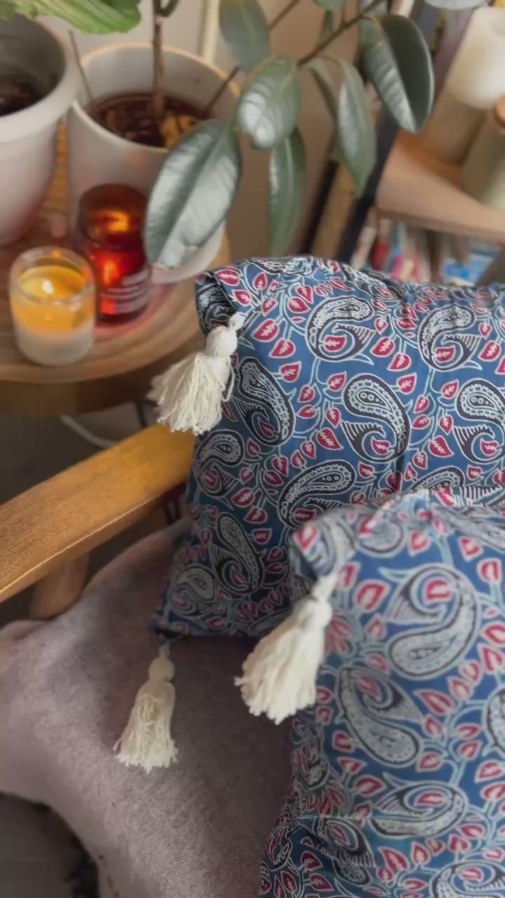 Indigo Mandala Cushion Cover