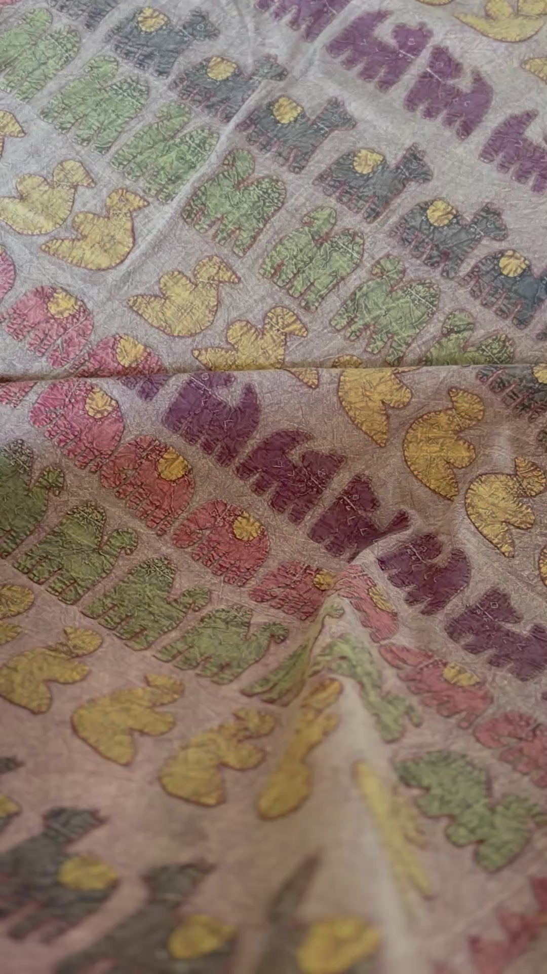 Fern Whisper Handmade Appliqué Queen Bedspread