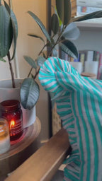 Turquoise Stripes Cushion Cover