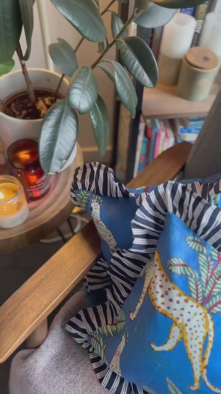 Blue Animals Cushion Cover