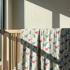 Rawr and Rest - 100% cotton, Reversible Hand Made Artisnal Baby Quilt