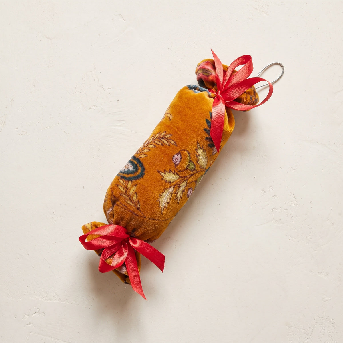Handcrafted Cotton and Velvet Christmas Cracker Ornaments : Pack of 4