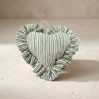 Handcrafted Cotton and Velvet Heart Christmas Ornaments :  Pack of 6