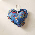Bud Weft cotton heart ornament – studio view