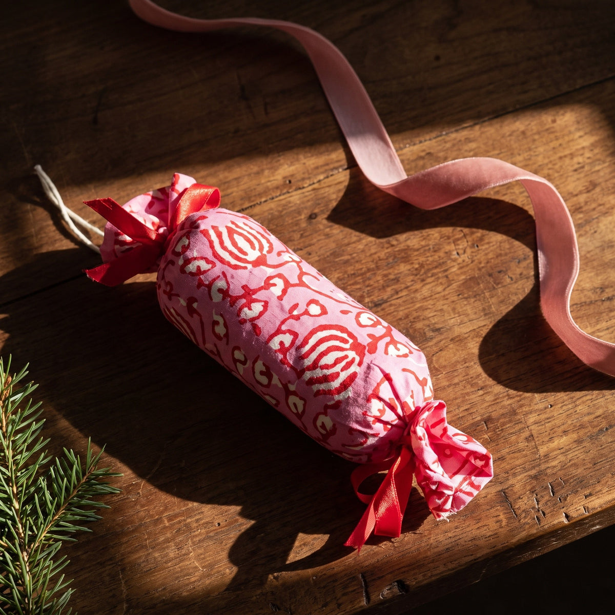Dawn Whisper handcrafted cotton Christmas ornament – table styling
