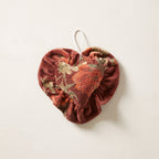 Dawn Soft cotton heart ornament – studio view