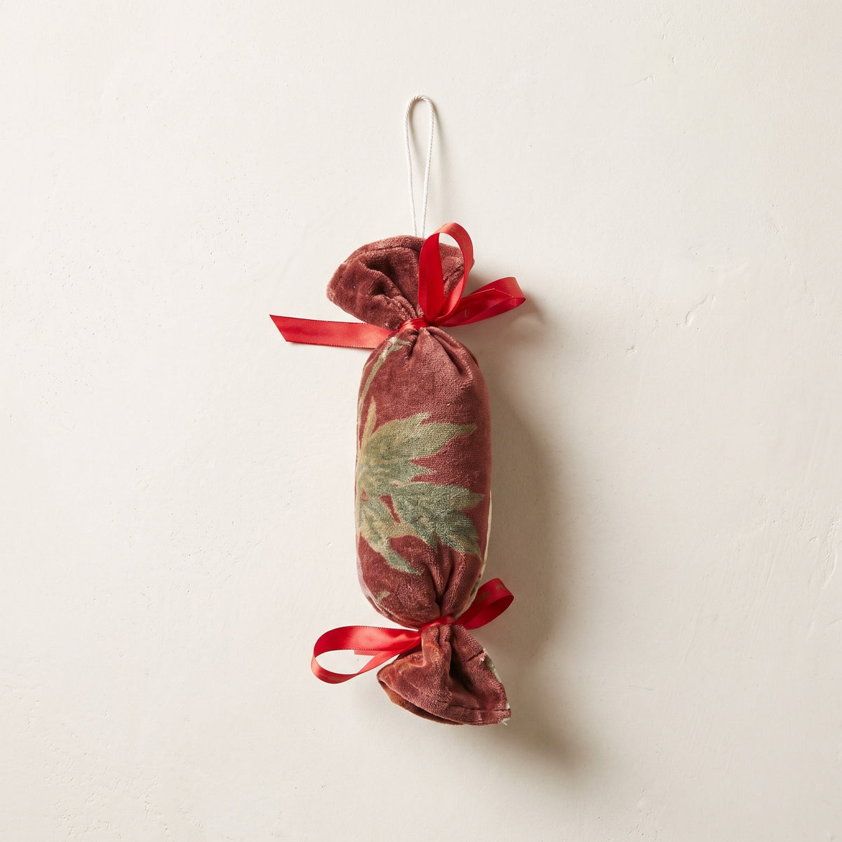 Gentle Fern handcrafted cotton Christmas ornament – studio photograph