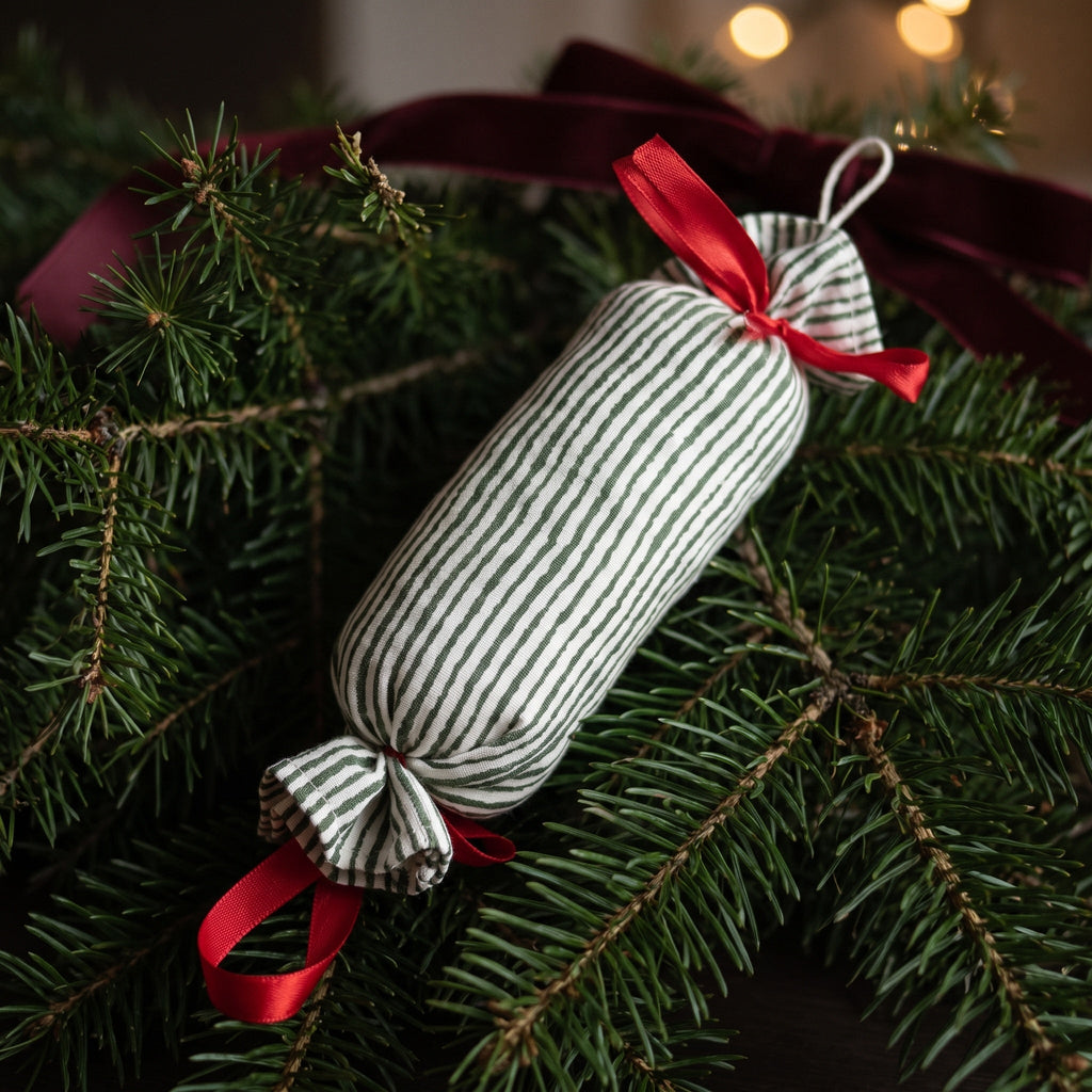 Saffron Whisper handcrafted cotton Christmas ornament – tree styling