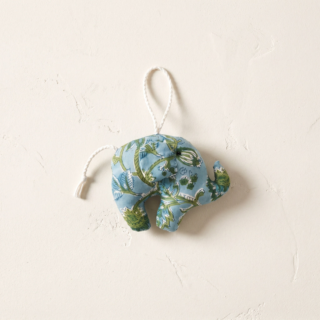 Handcrafted Cotton Elephant and Dinosaur Christmas Ornaments, Pack of 6